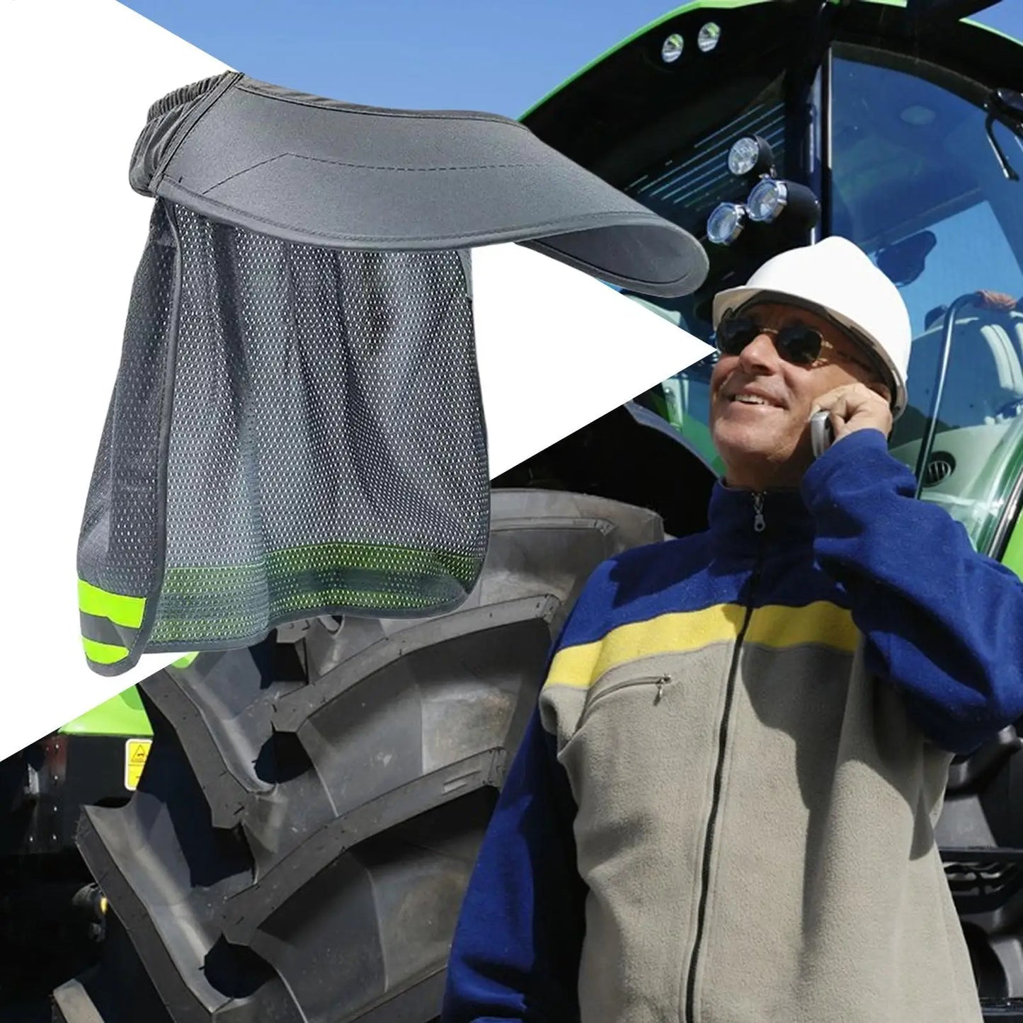 Hard Hat Sun Visor with Reflective Strip