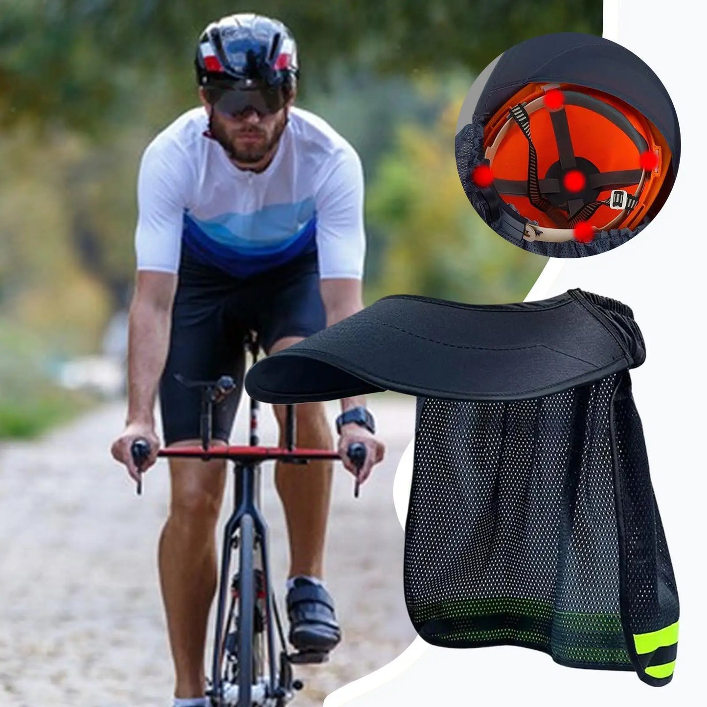 Hard Hat Sun Visor with Reflective Strip
