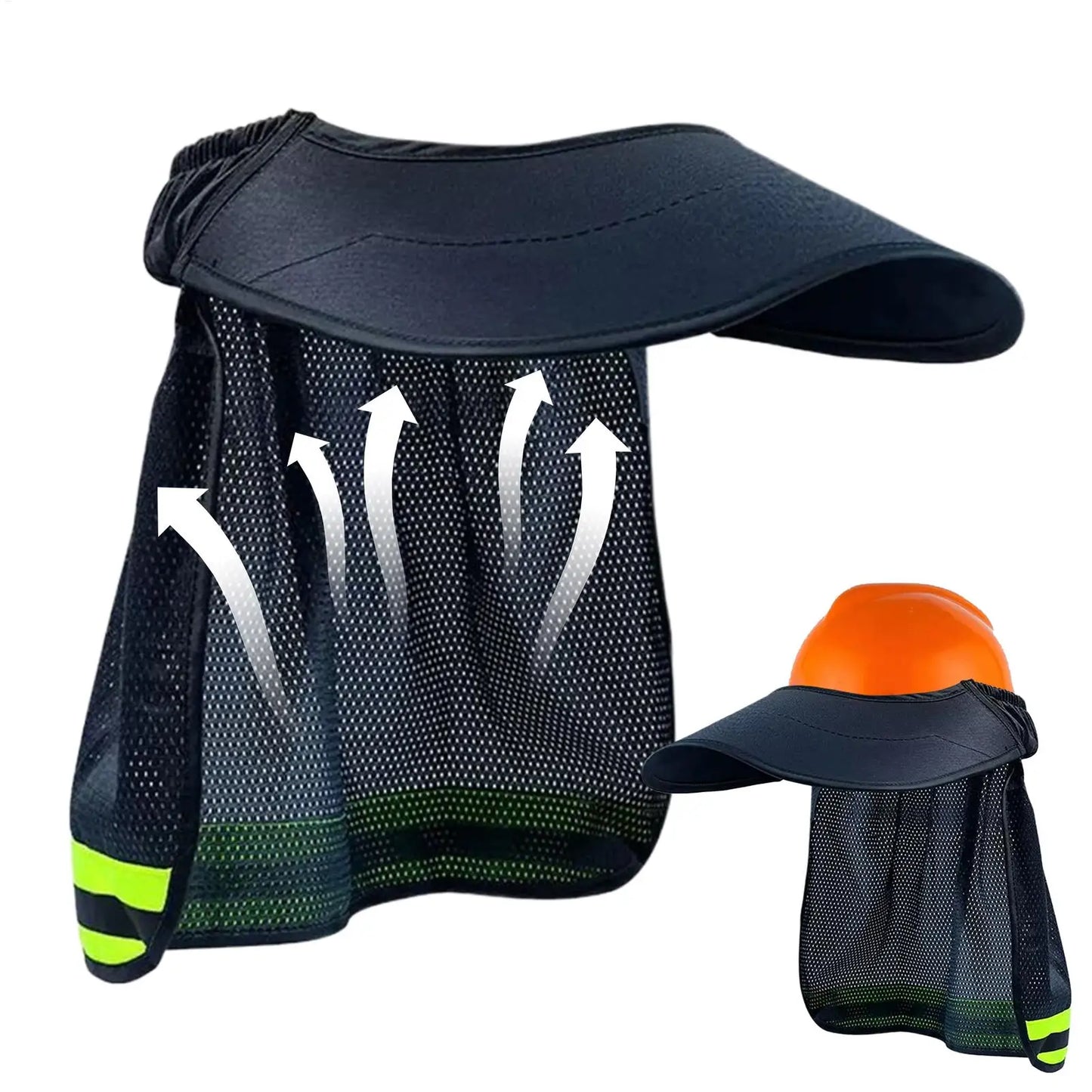 Hard Hat Sun Visor with Reflective Strip
